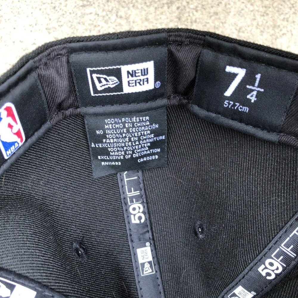 NEW ERA Utah Jazz Fitted Hat 7 1/4 Black Men's 59Fifty Cap NBA Basketball - Picture 3 of 8